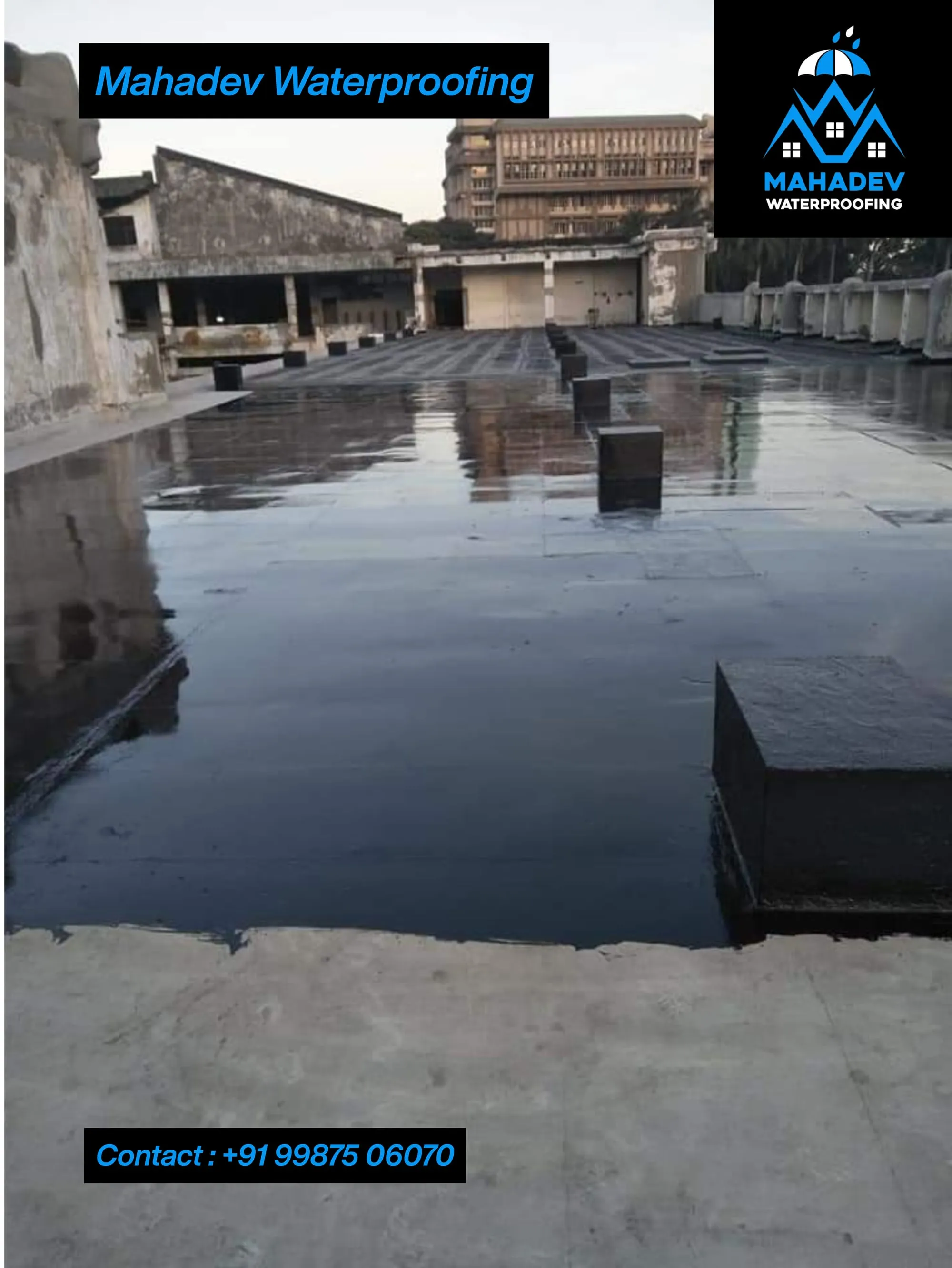 On site with the Mahadev crew — waterproofing project in Thane & Mumbai by Mahadev Waterproofing